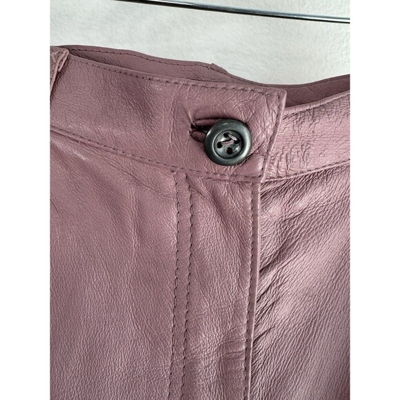 Tower Hill Collection Leather Pants Mauve Pink High Rise Size 14 - Picture 5 of 10